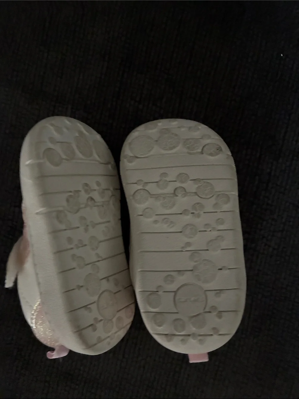 Carter's Cream Baby Walker Sneakers with Pink Lining